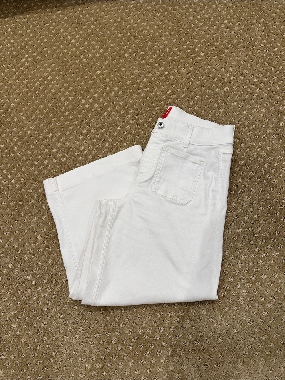 SPANX White Ankle Cropped Jeans